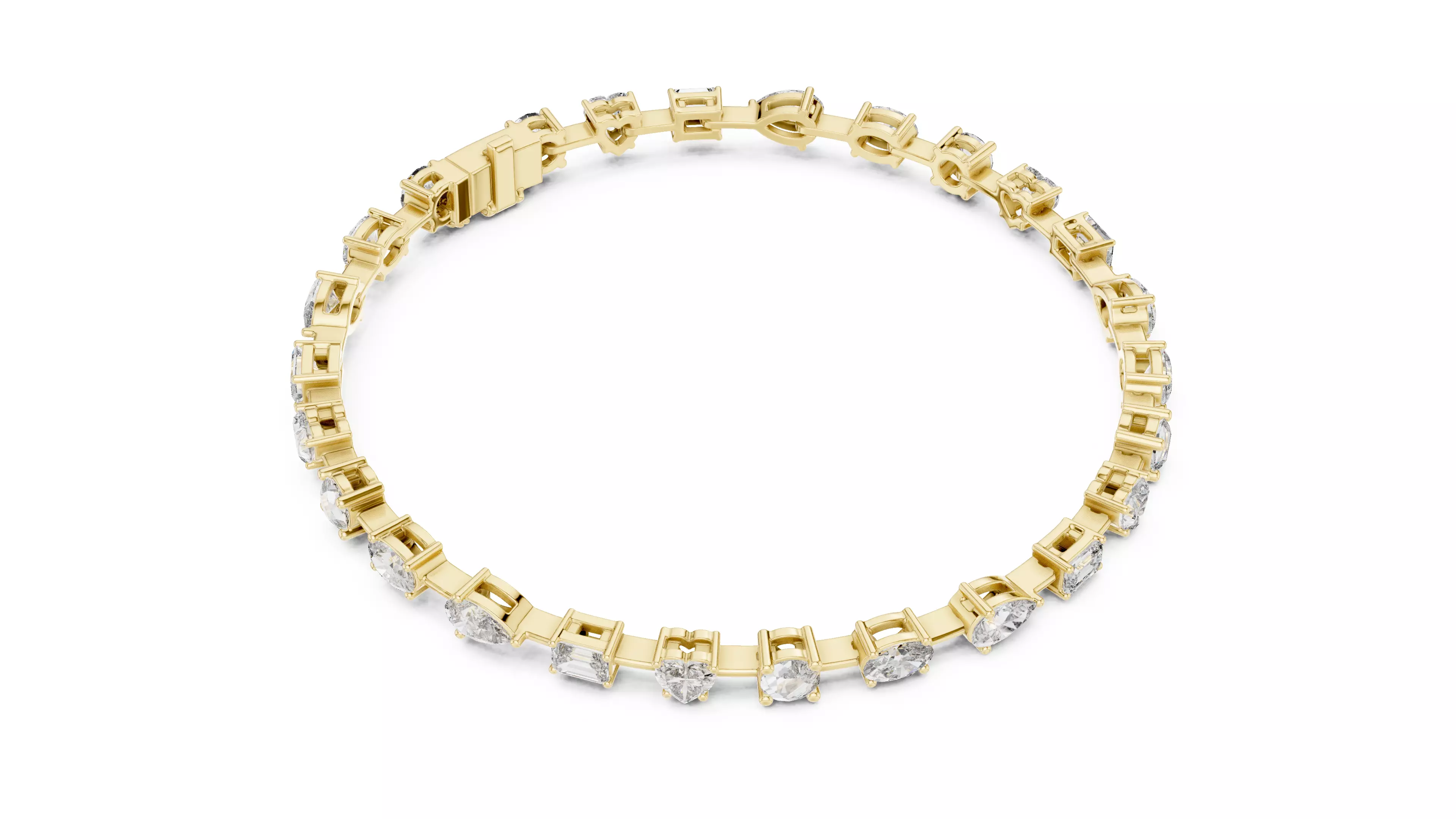 Tennis Bracelet 3dm stl renders Animation video details  3D print model_9