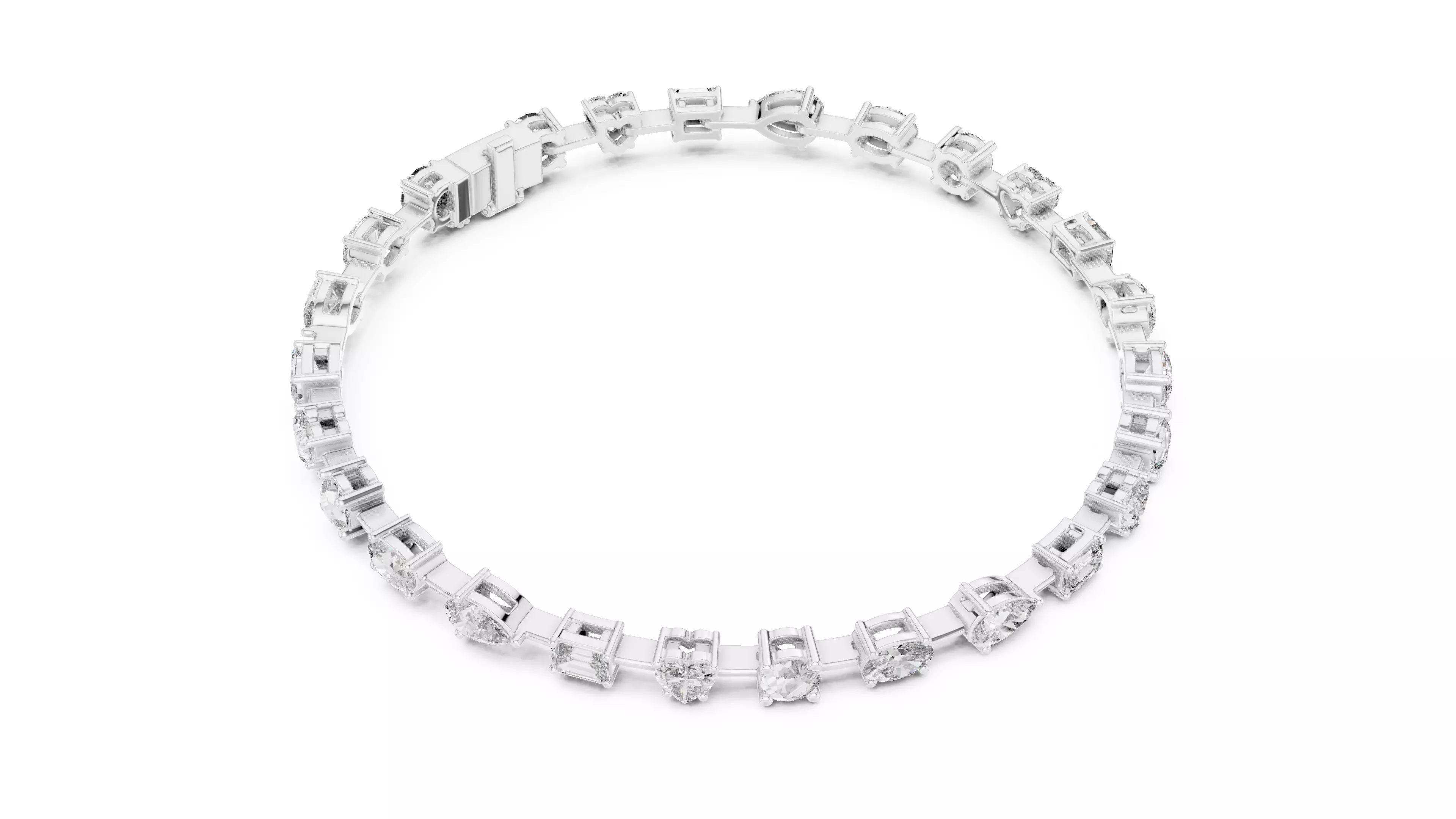 Tennis Bracelet 3dm stl renders Animation video details  3D print model_5