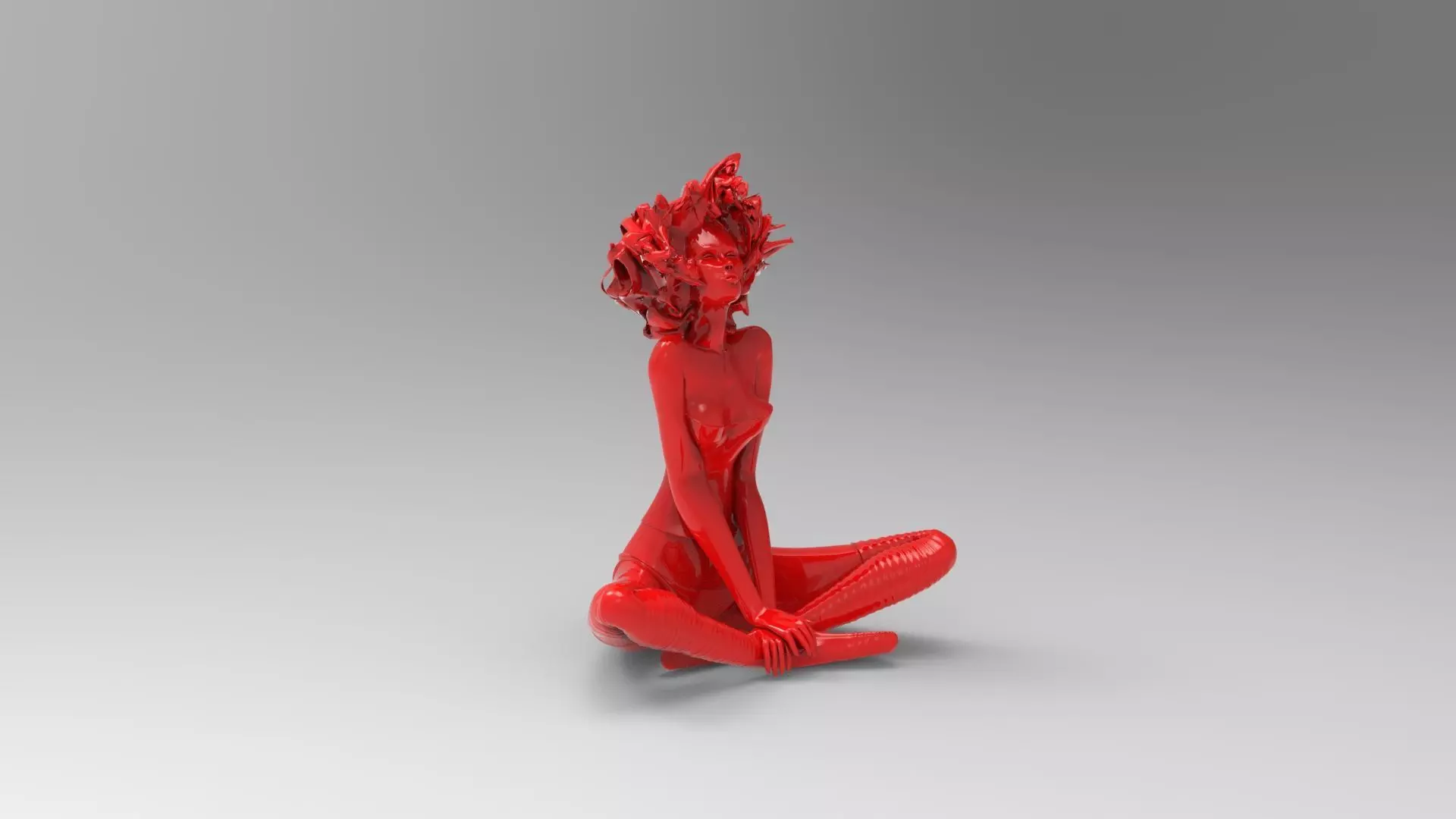 Girl sculpture - decor 3D print model_0