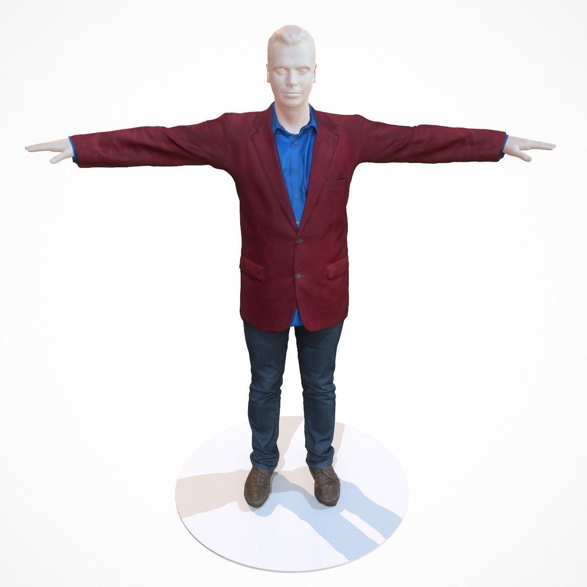 10 Business Costume Outfit Collection Low-poly 3D model_6