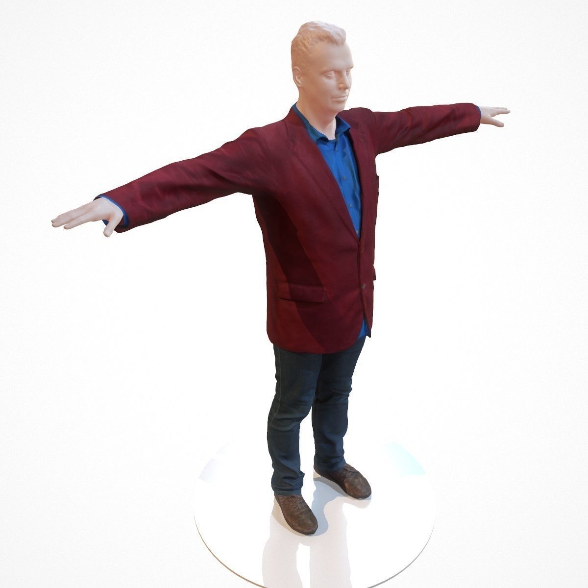 10 Business Costume Outfit Collection Low-poly 3D model_21