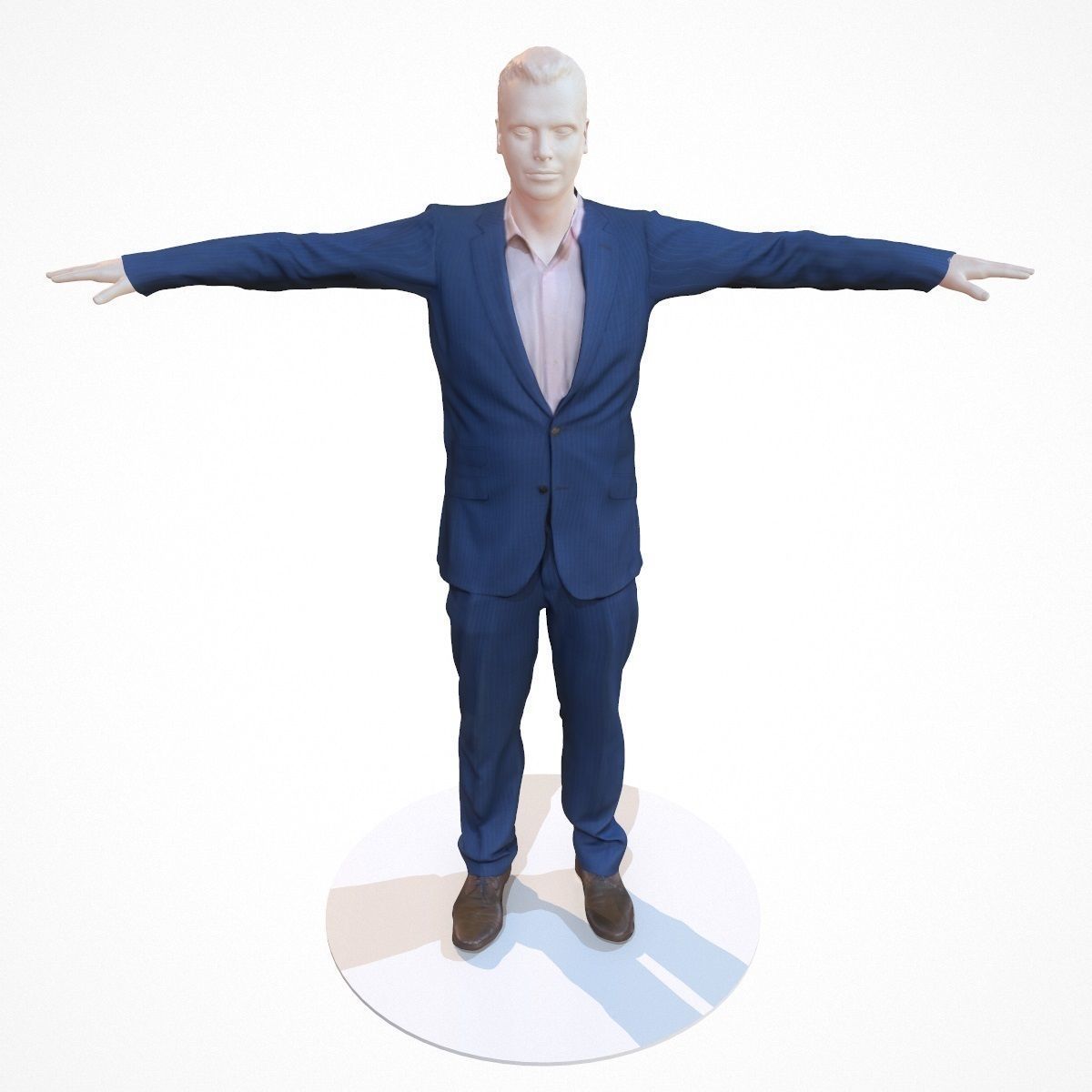 10 Business Costume Outfit Collection Low-poly 3D model_13