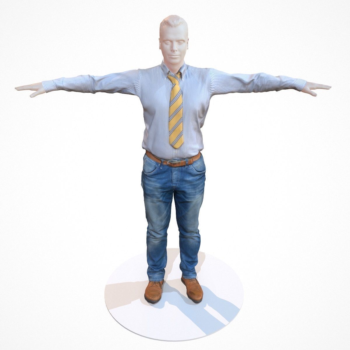 10 Business Costume Outfit Collection Low-poly 3D model_9