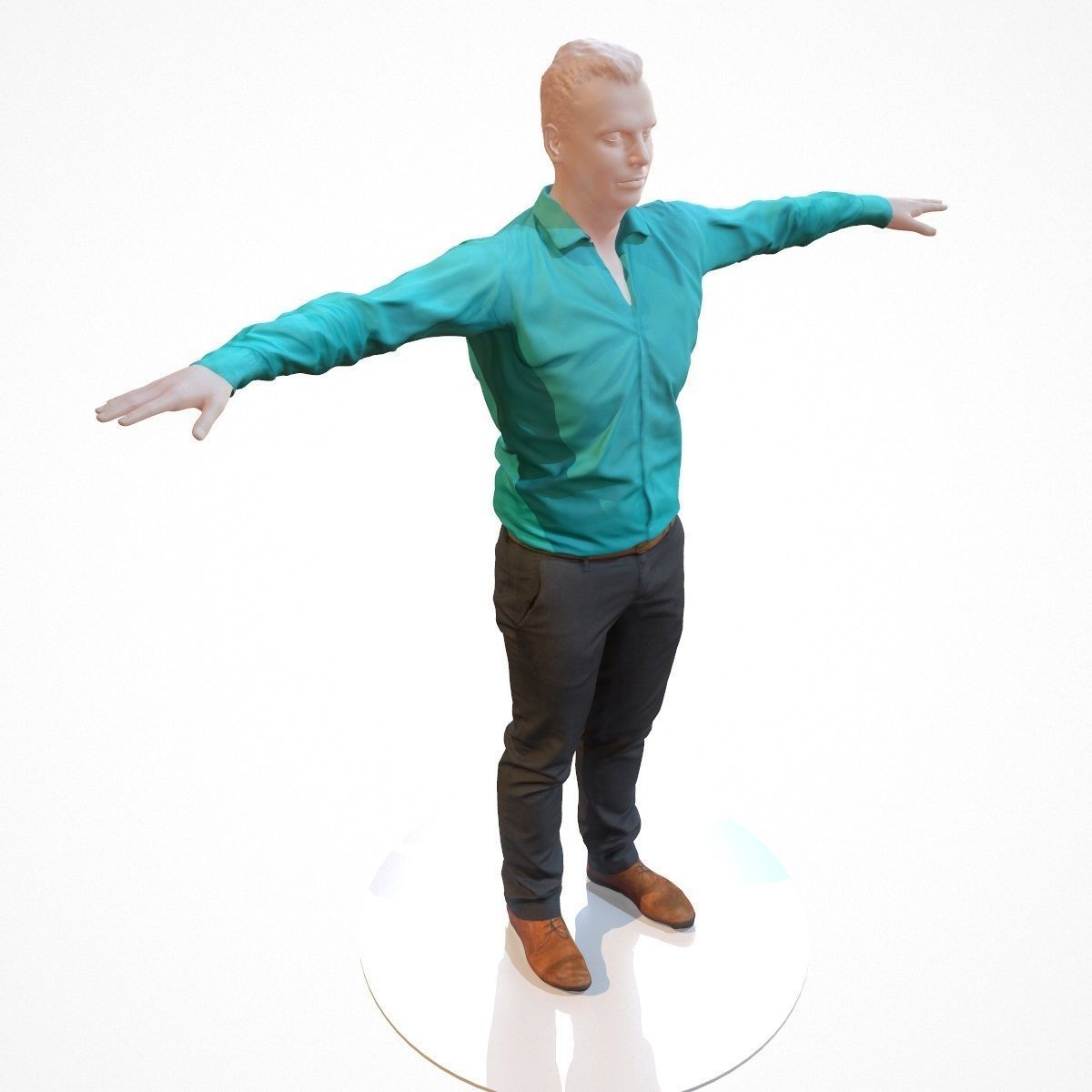 10 Business Costume Outfit Collection Low-poly 3D model_26