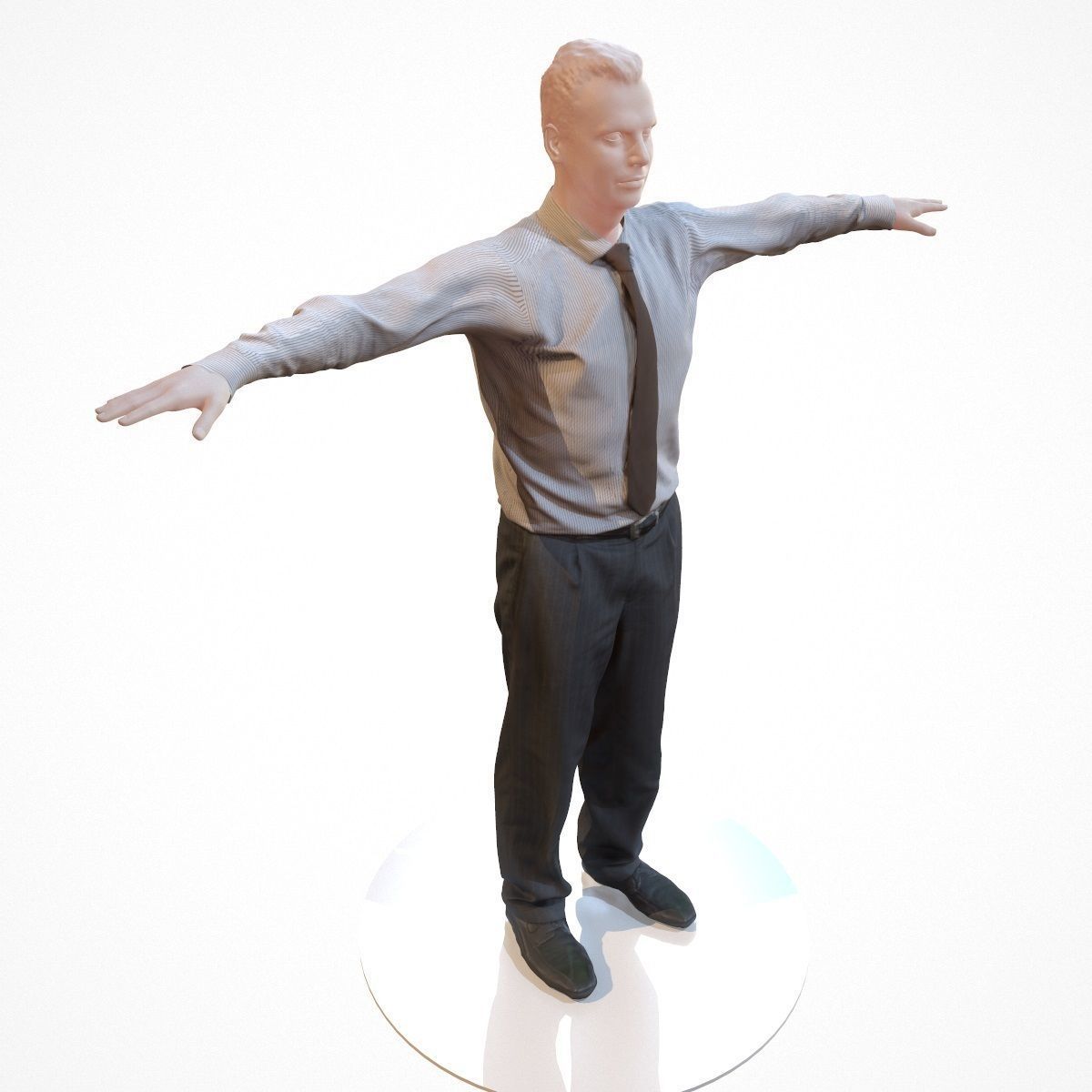 10 Business Costume Outfit Collection Low-poly 3D model_24