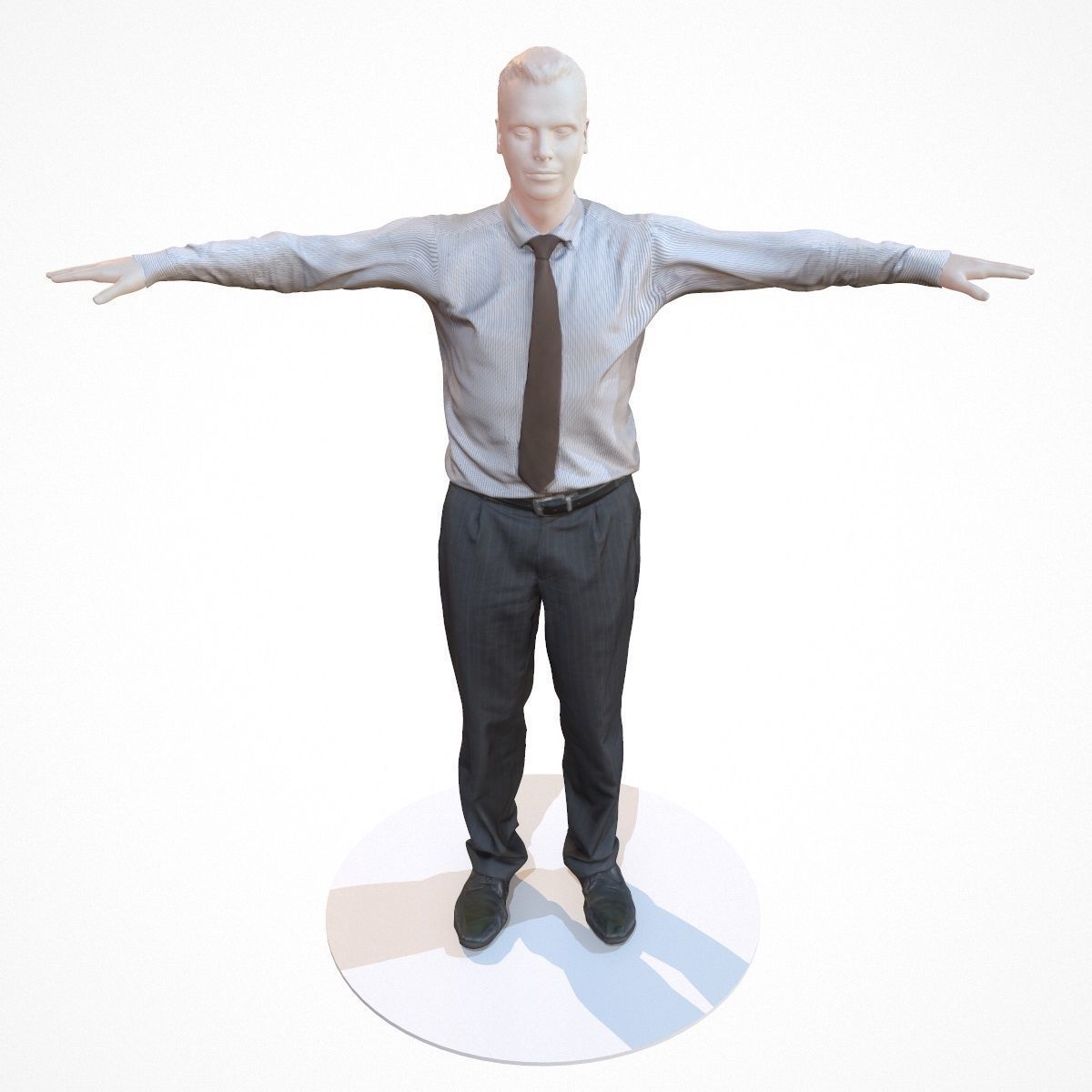 10 Business Costume Outfit Collection Low-poly 3D model_15