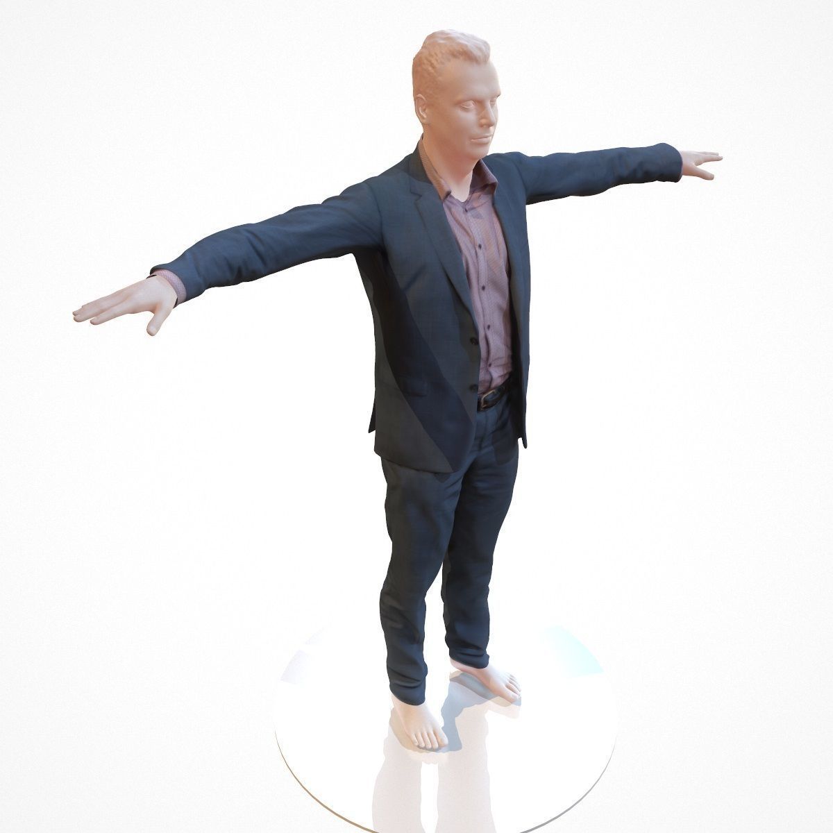 10 Business Costume Outfit Collection Low-poly 3D model_23