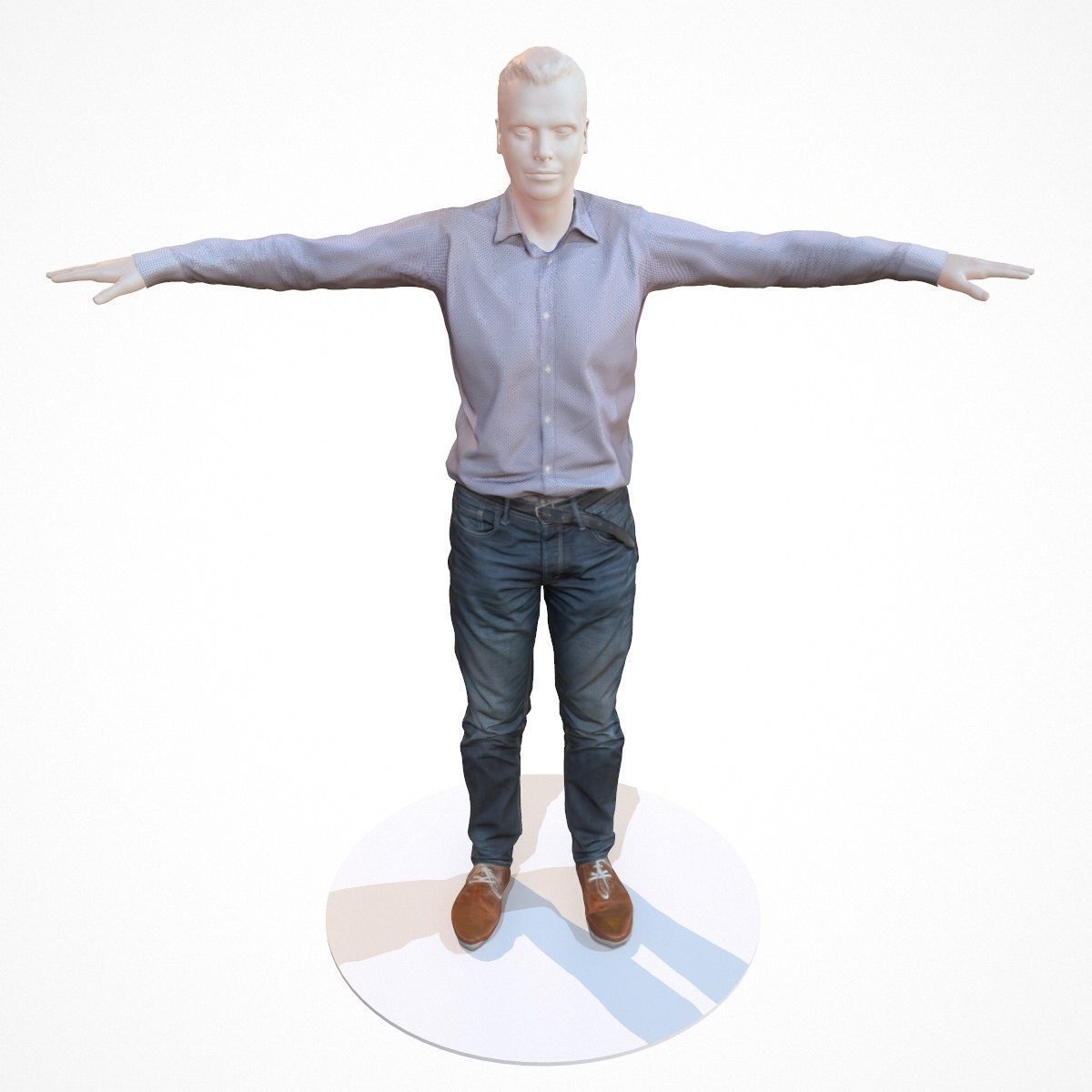 10 Business Costume Outfit Collection Low-poly 3D model_10