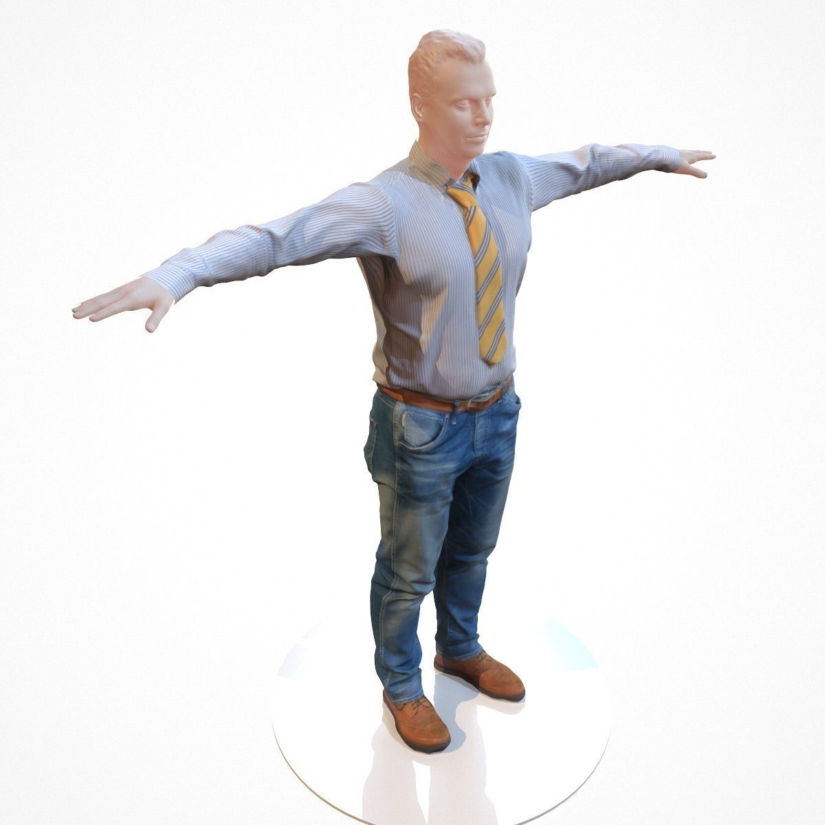 10 Business Costume Outfit Collection Low-poly 3D model_18