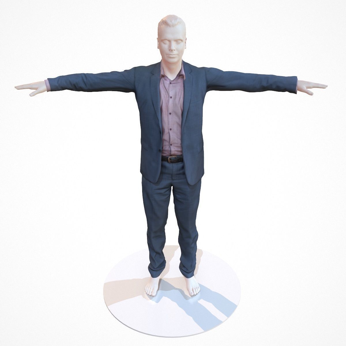 10 Business Costume Outfit Collection Low-poly 3D model_12