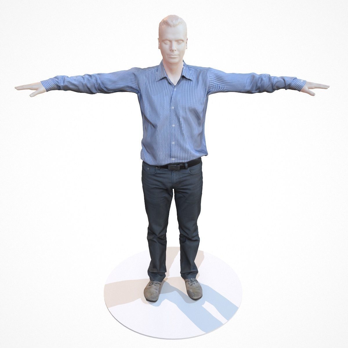 10 Business Costume Outfit Collection Low-poly 3D model_8