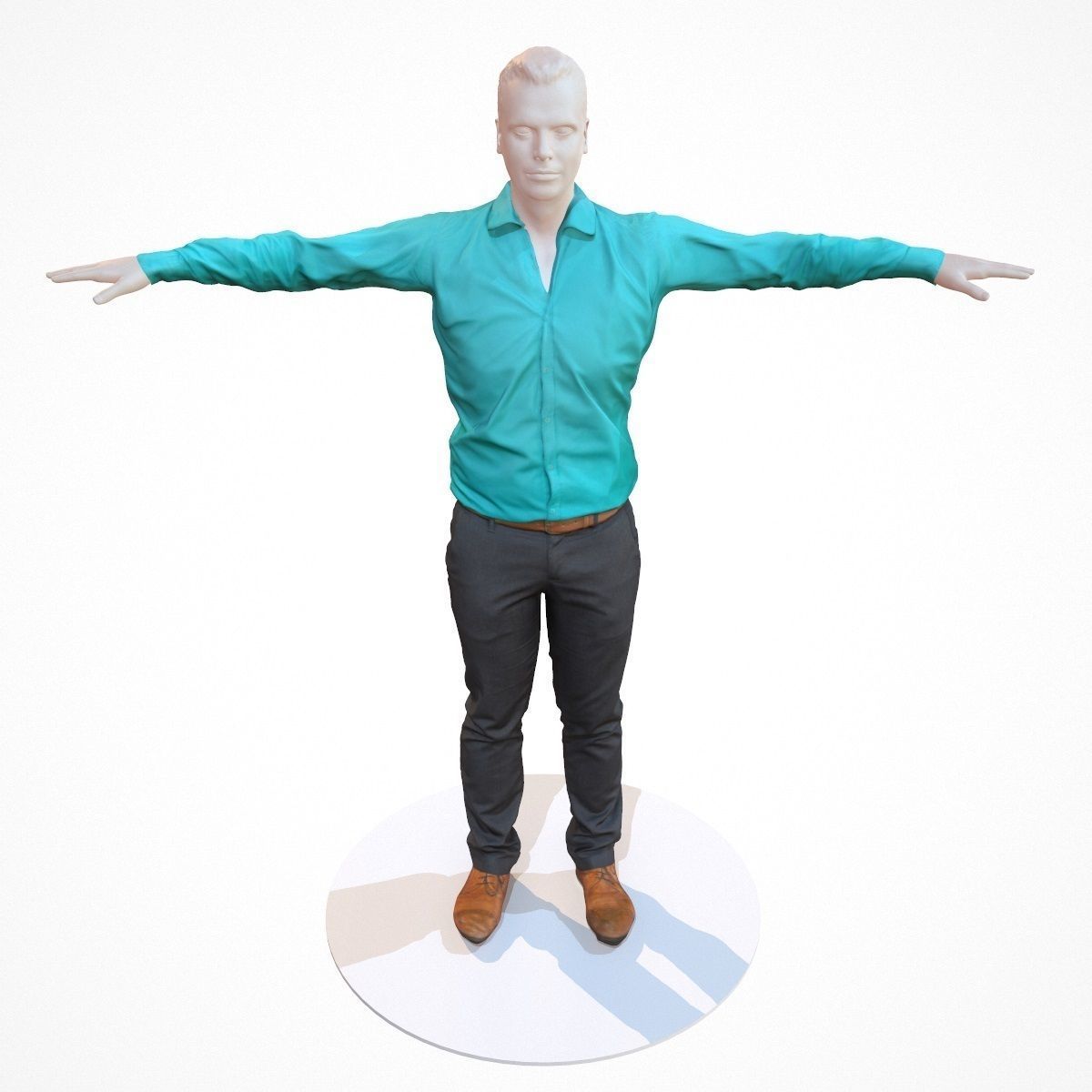 10 Business Costume Outfit Collection Low-poly 3D model_14