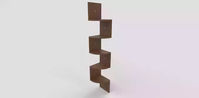 Wooden Corner Wall Shelf