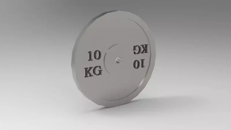 Bumper Plates 10 Kg 3D print model_0