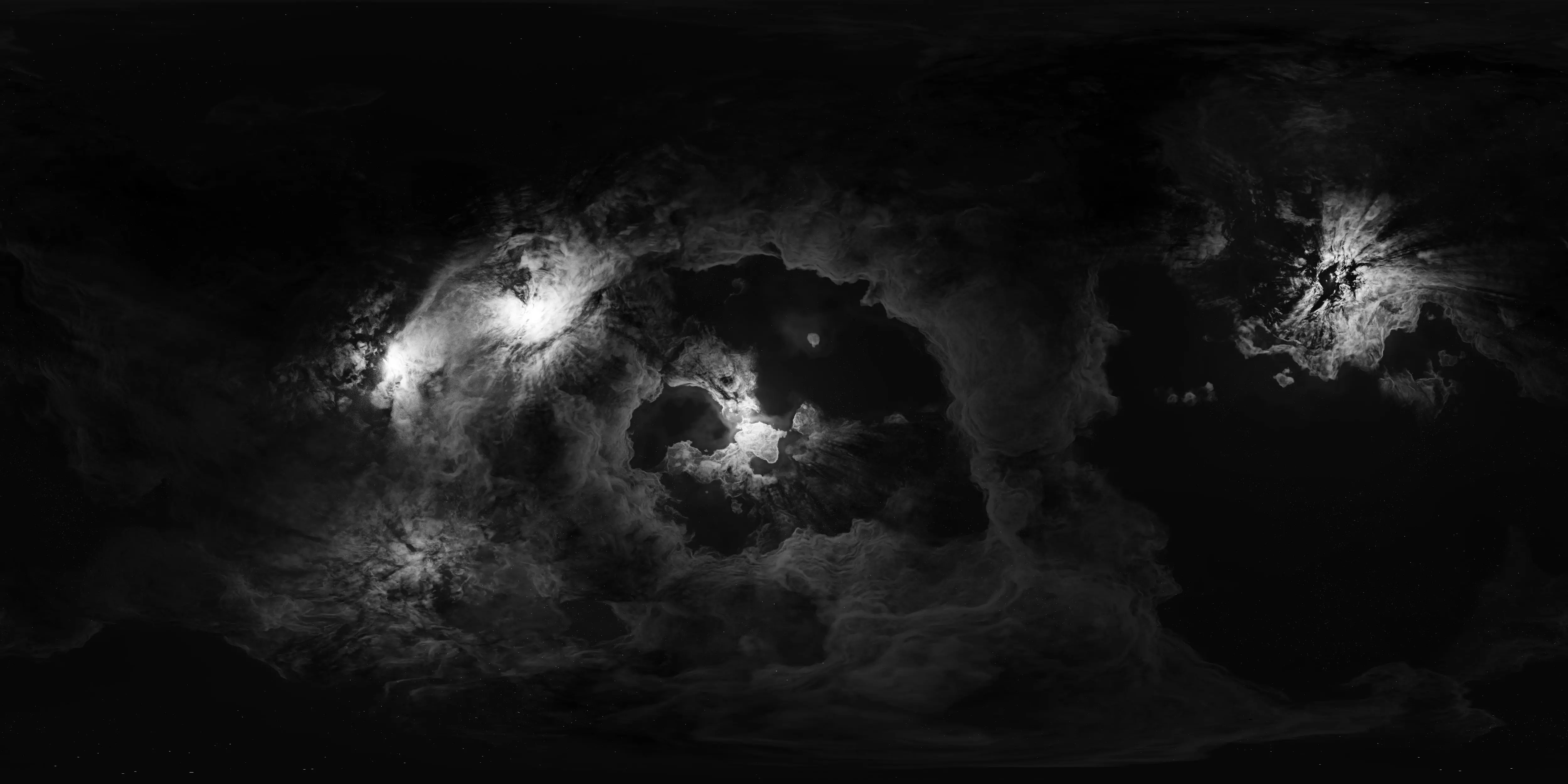 Black and White Nebula 12k HDRI 360 degree 3D model