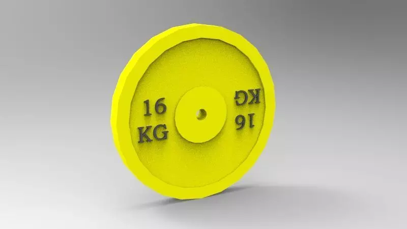 Bumper Plate 16 Kg 3D print model_0