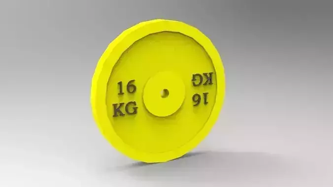 Bumper Plate 16 Kg 3D print model Bumper Plate 16 Kg 3D print model