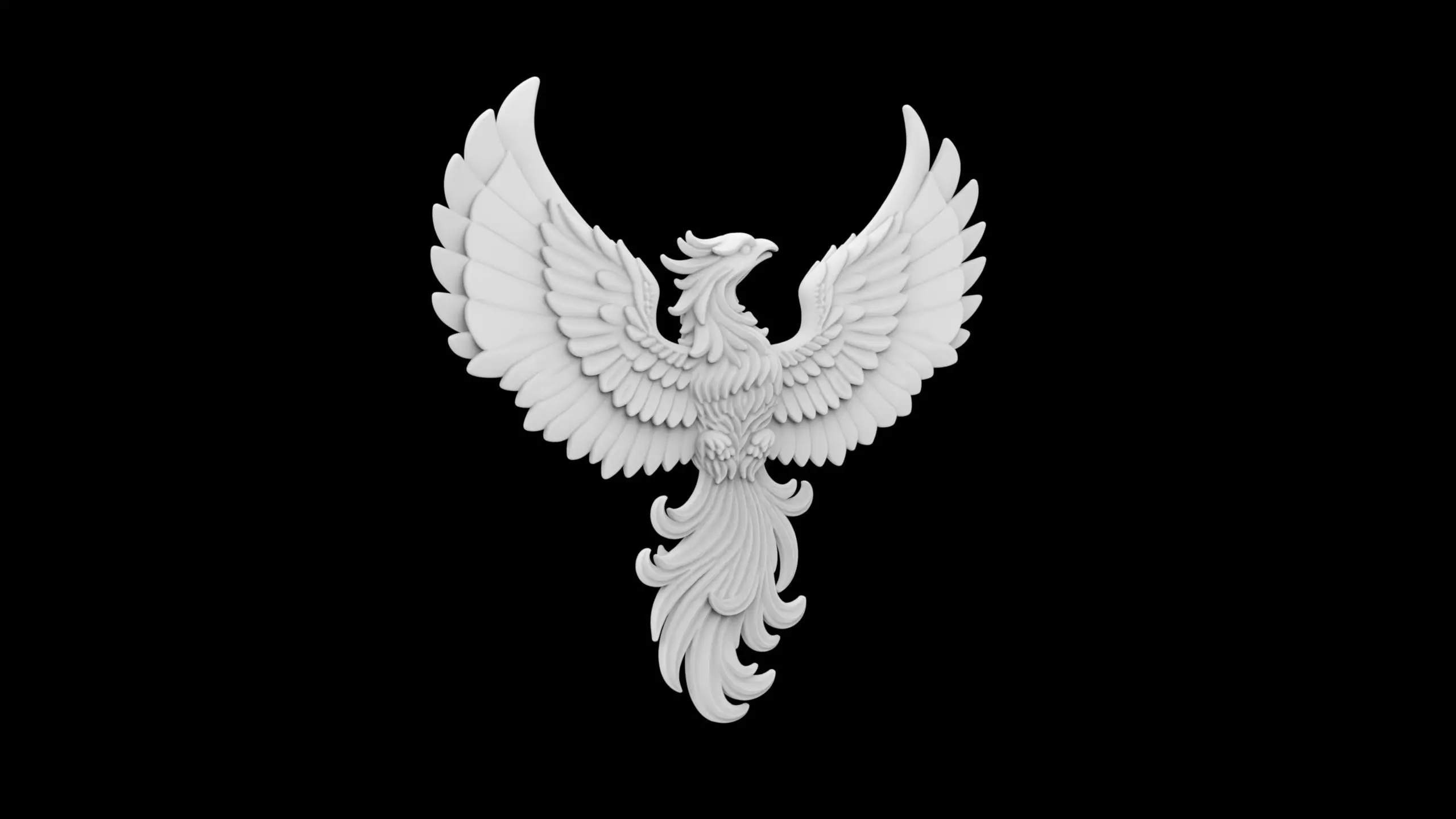 Phoenix Emblem Relief 3D Print Model 3D print model_3
