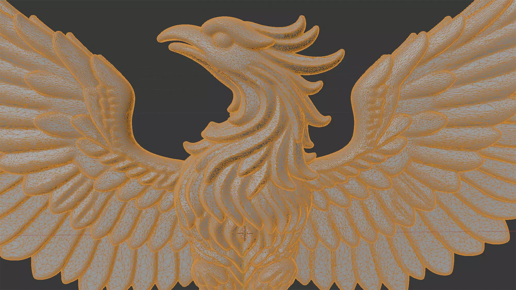 Phoenix Emblem Relief 3D Print Model 3D print model_7