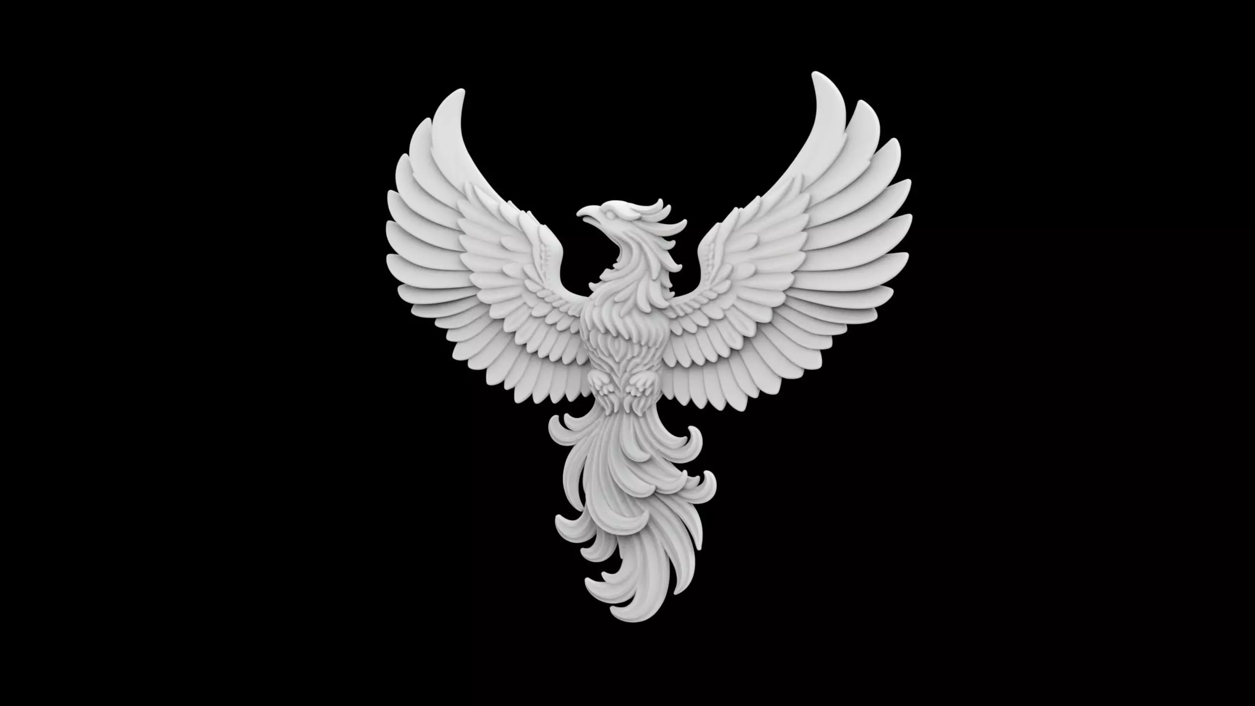Phoenix Emblem Relief 3D Print Model 3D print model_1