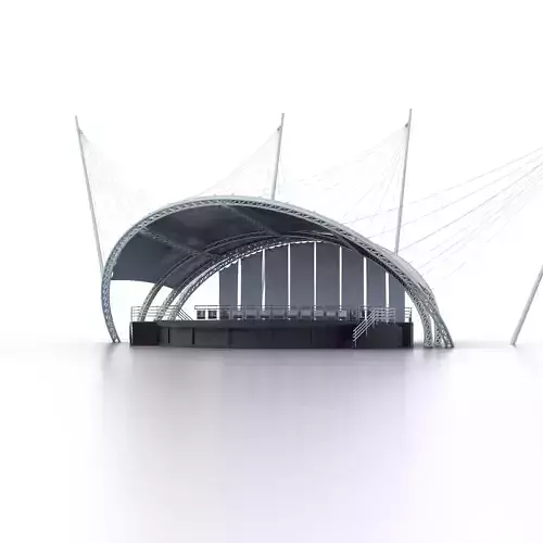 Modern Open Air Stage with Tensile Roof