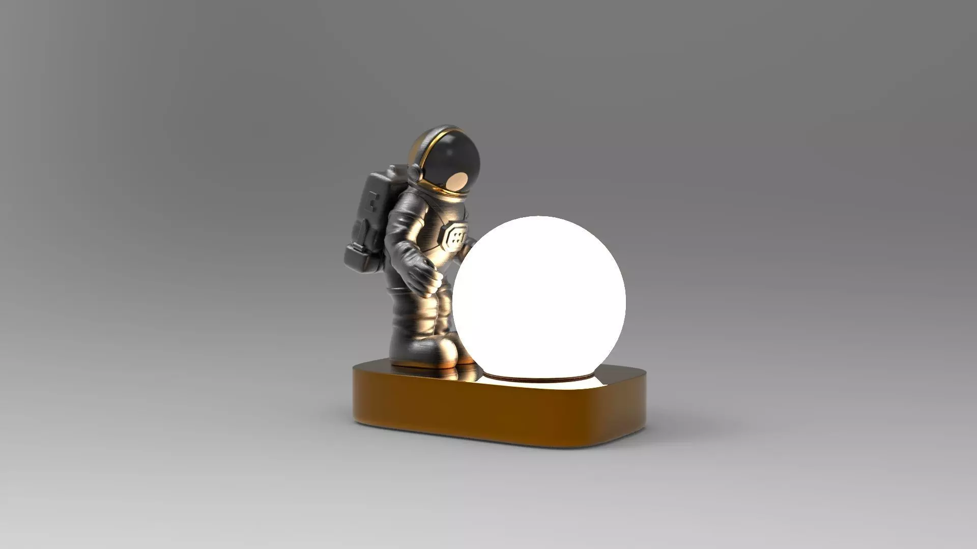 Astronaut lamp 3D print model