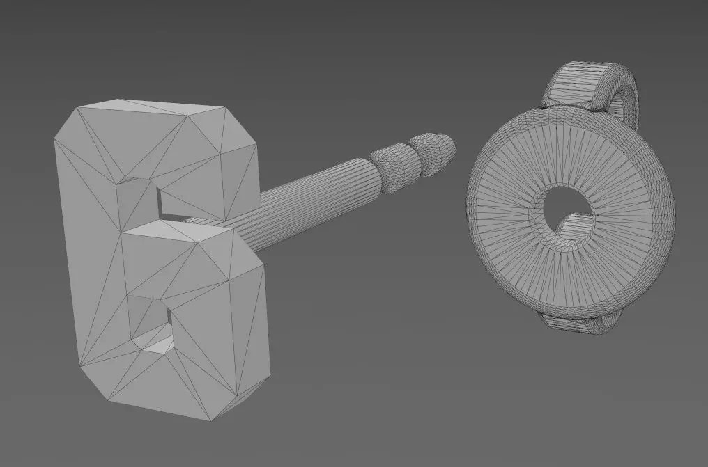 6 six number varsity font stud earring 3D print model_13