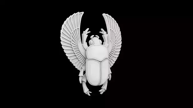 Winged Scarab Artefact 3D Print Model 3D print model