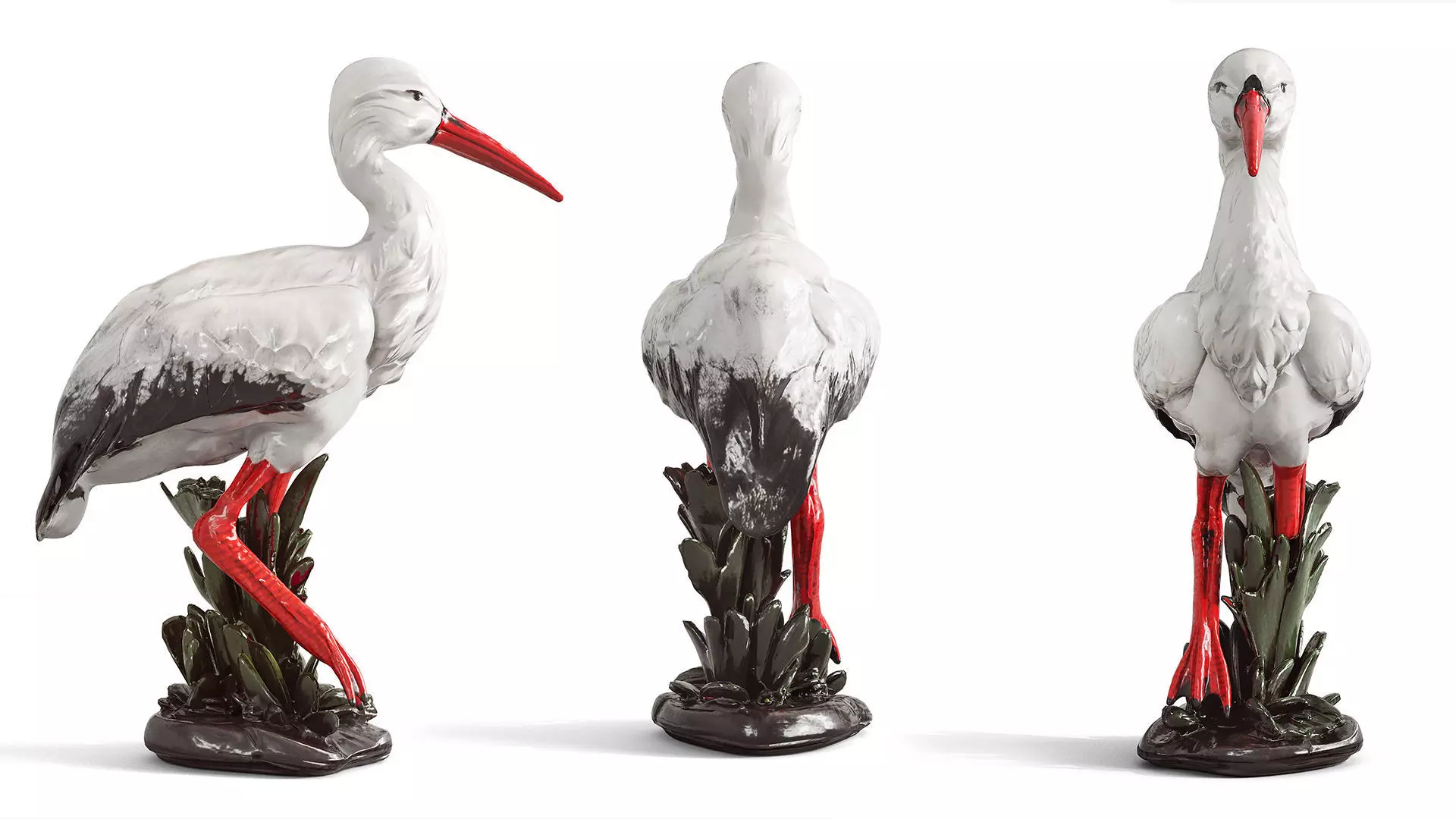 Stork Figurine 3D model_0