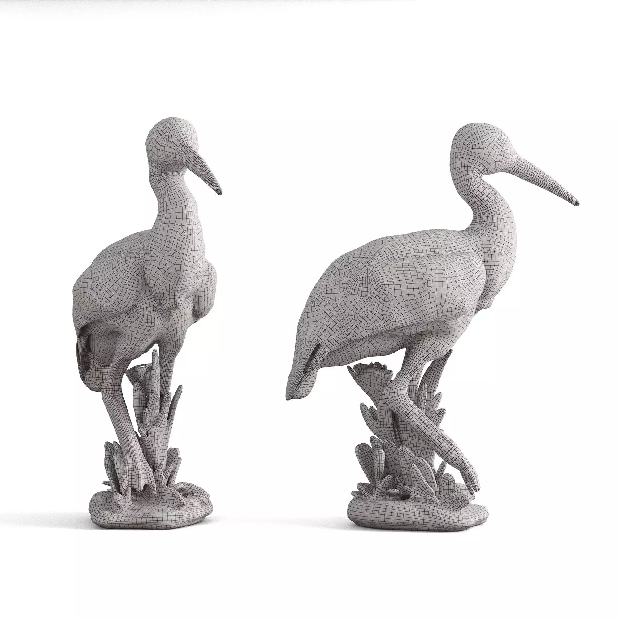 Stork Figurine 3D model_6