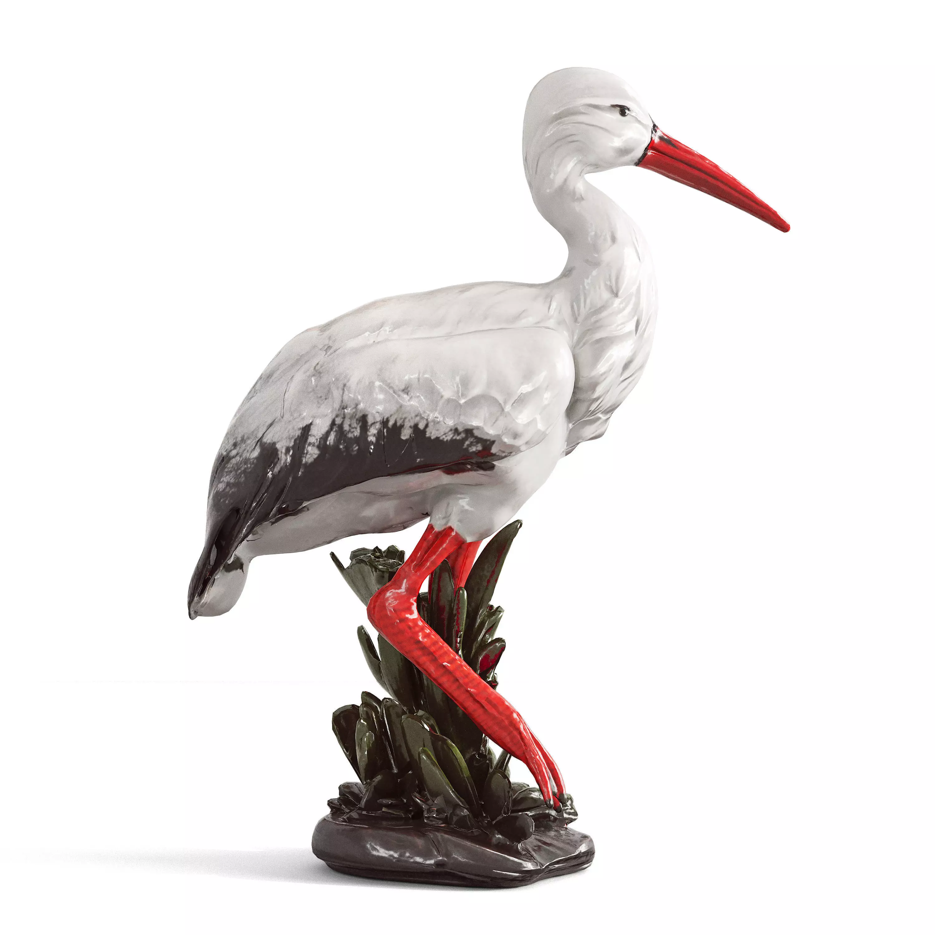 Stork Figurine 3D model_2