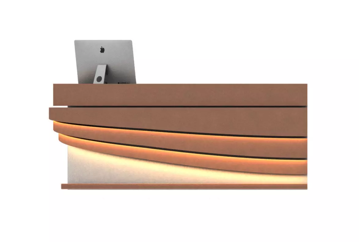 Highly modeled brown Organic Table 3D model_1