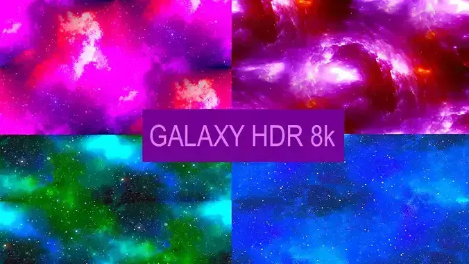 Seamless Galaxy HDR Maps 8k 7680 x 3840 Plus Plane Models