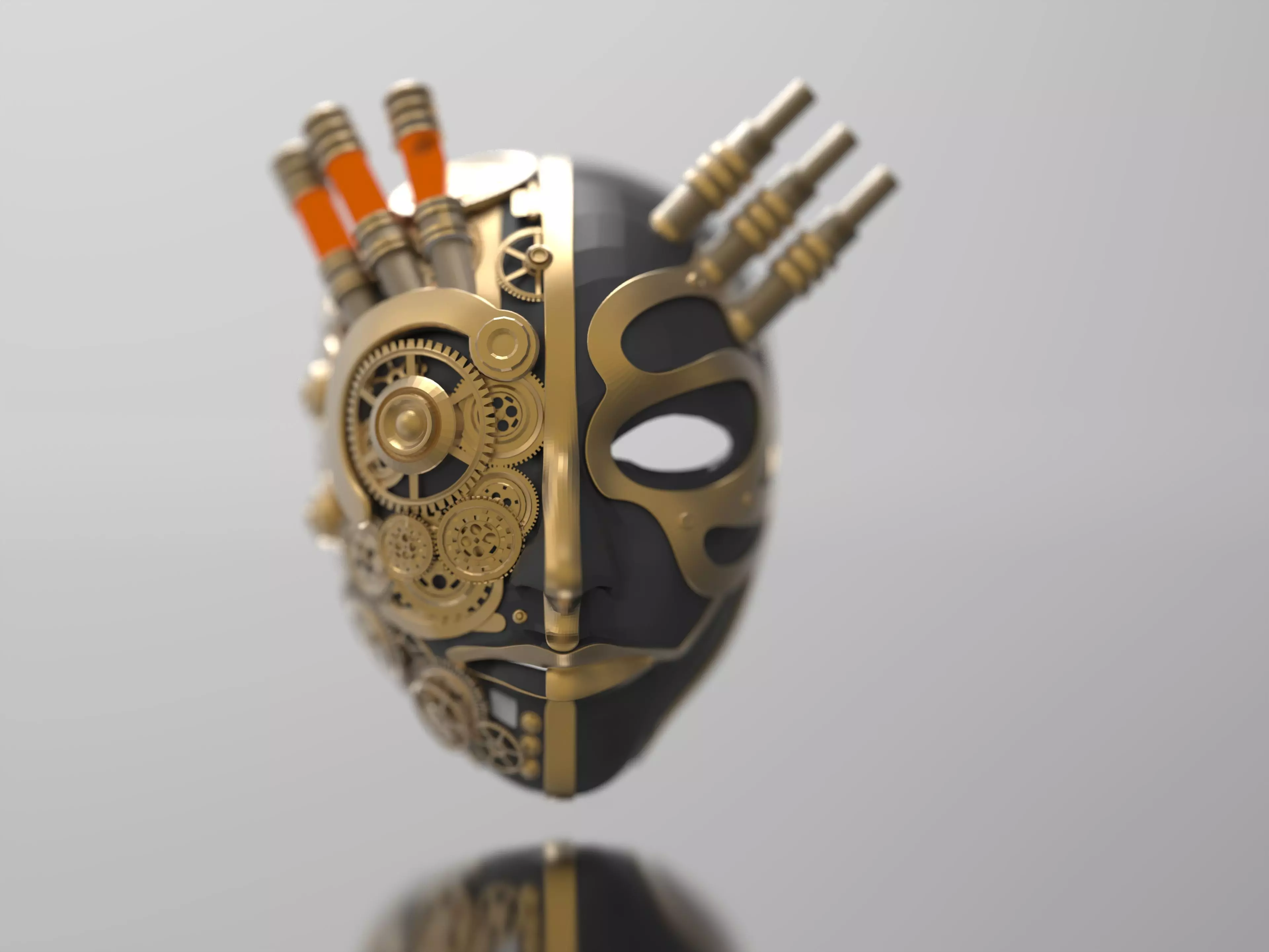 Futuristic Mask Low-poly 3D model