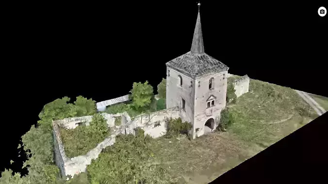 Detailed 3D Architectural Model -Drone-Captured