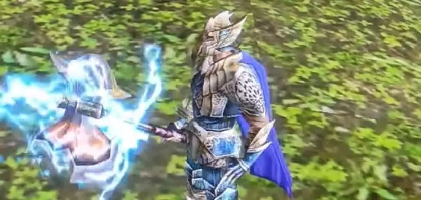 Knight Online Character 3D Model Armored Warrior with Axe 3D print model