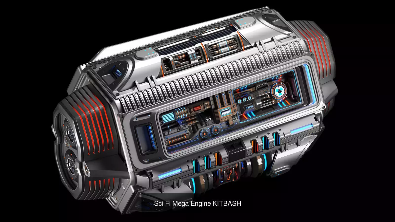 Sci Fi Elements Kitbash 4 in 1 3D Model Collection_5