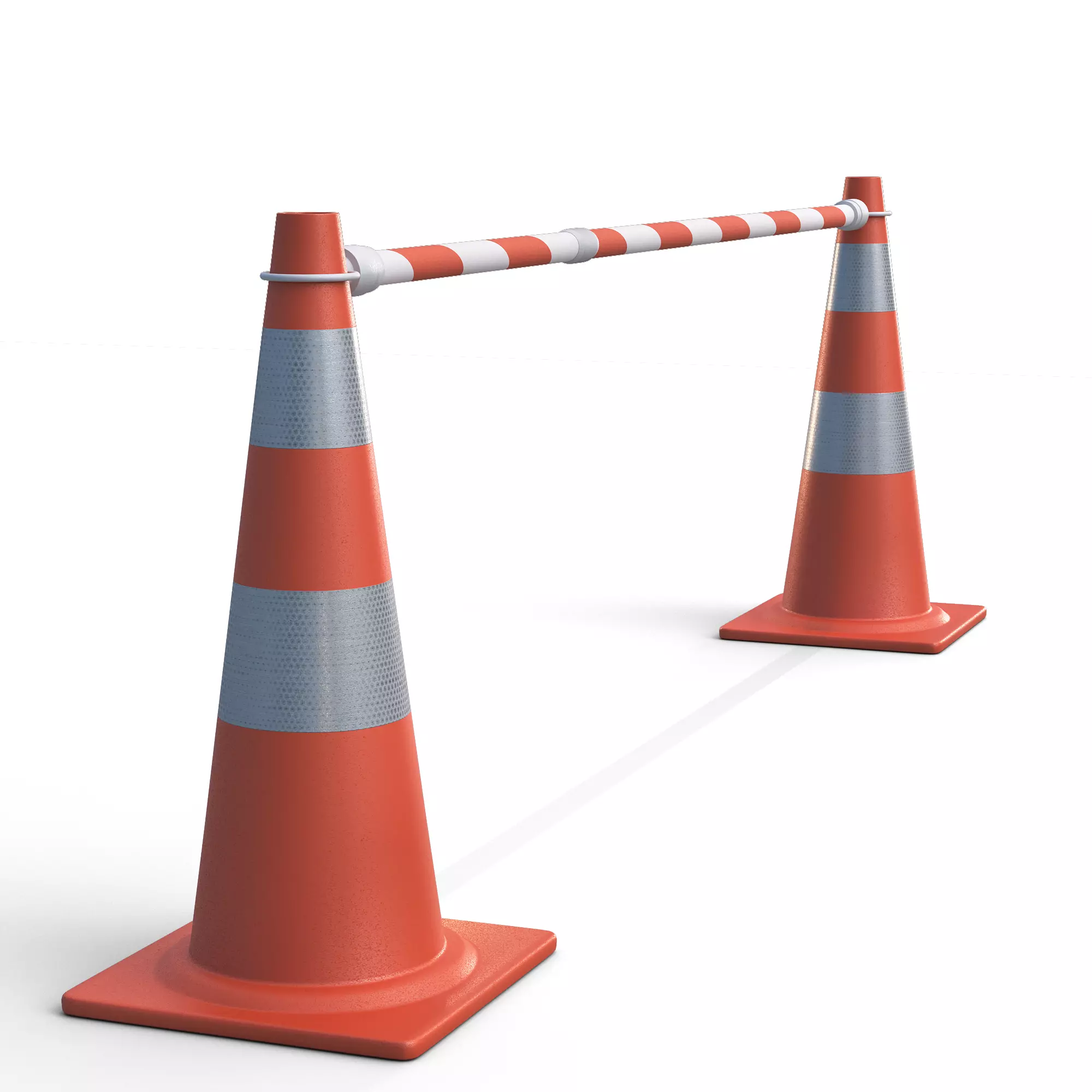 Set of Road Traffic Cones 3D model_6