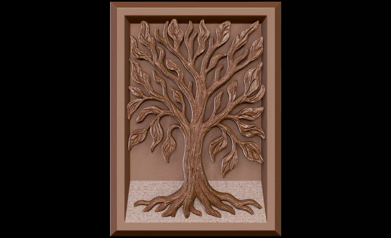 3D Wood Carving Relief Model CNC and 3D Printing Ready 3D print model