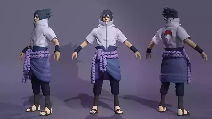 Realistic Handsome Male Ninja Uchiha Sasuke Naruto
