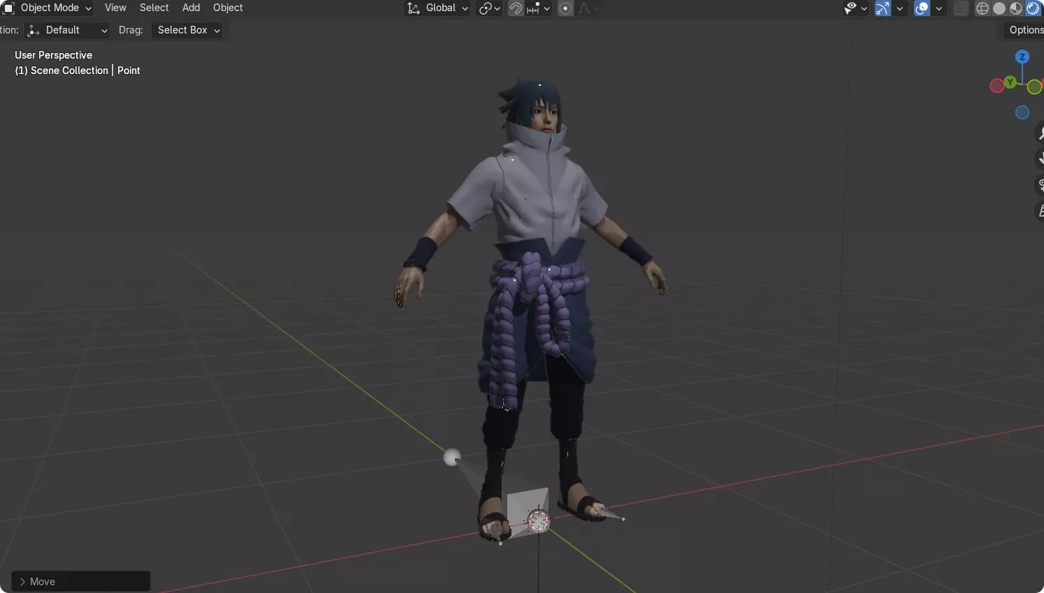 Realistic Handsome Male Ninja Uchiha Sasuke Naruto 3D model_27
