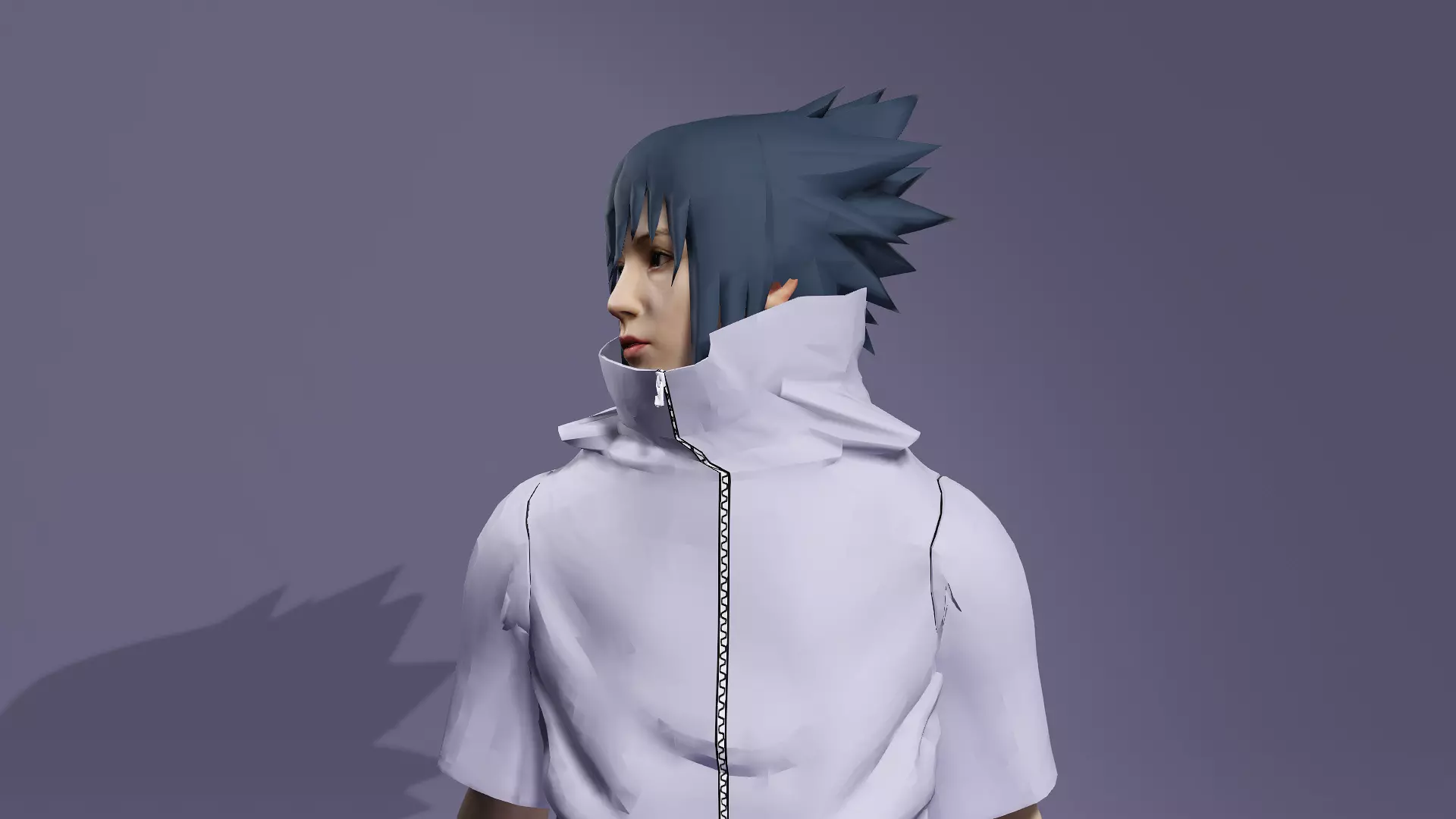 Realistic Handsome Male Ninja Uchiha Sasuke Naruto 3D model_15