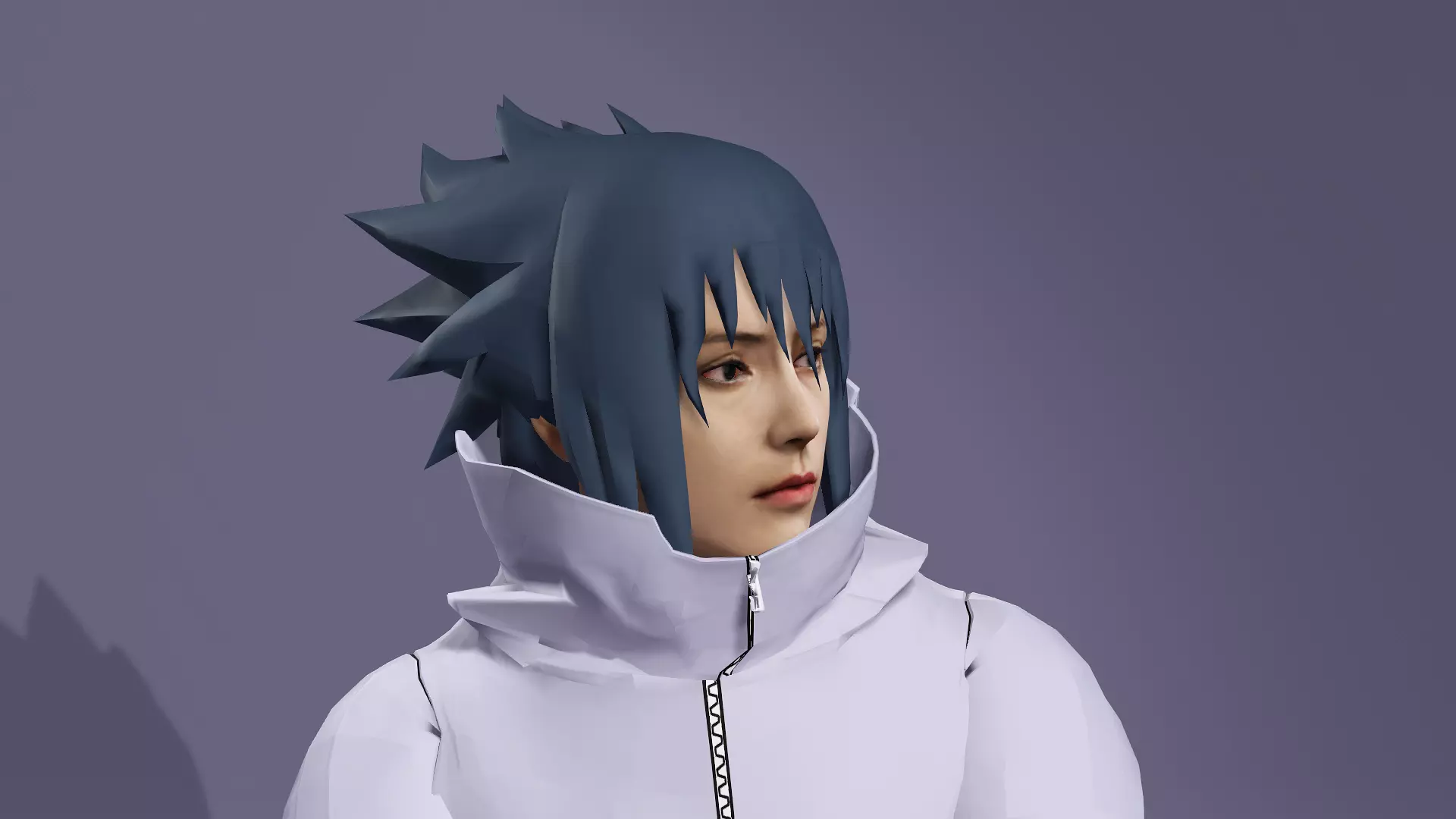 Realistic Handsome Male Ninja Uchiha Sasuke Naruto 3D model_3