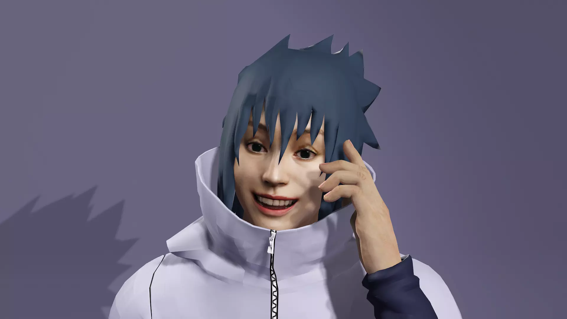 Realistic Handsome Male Ninja Uchiha Sasuke Naruto 3D model_11