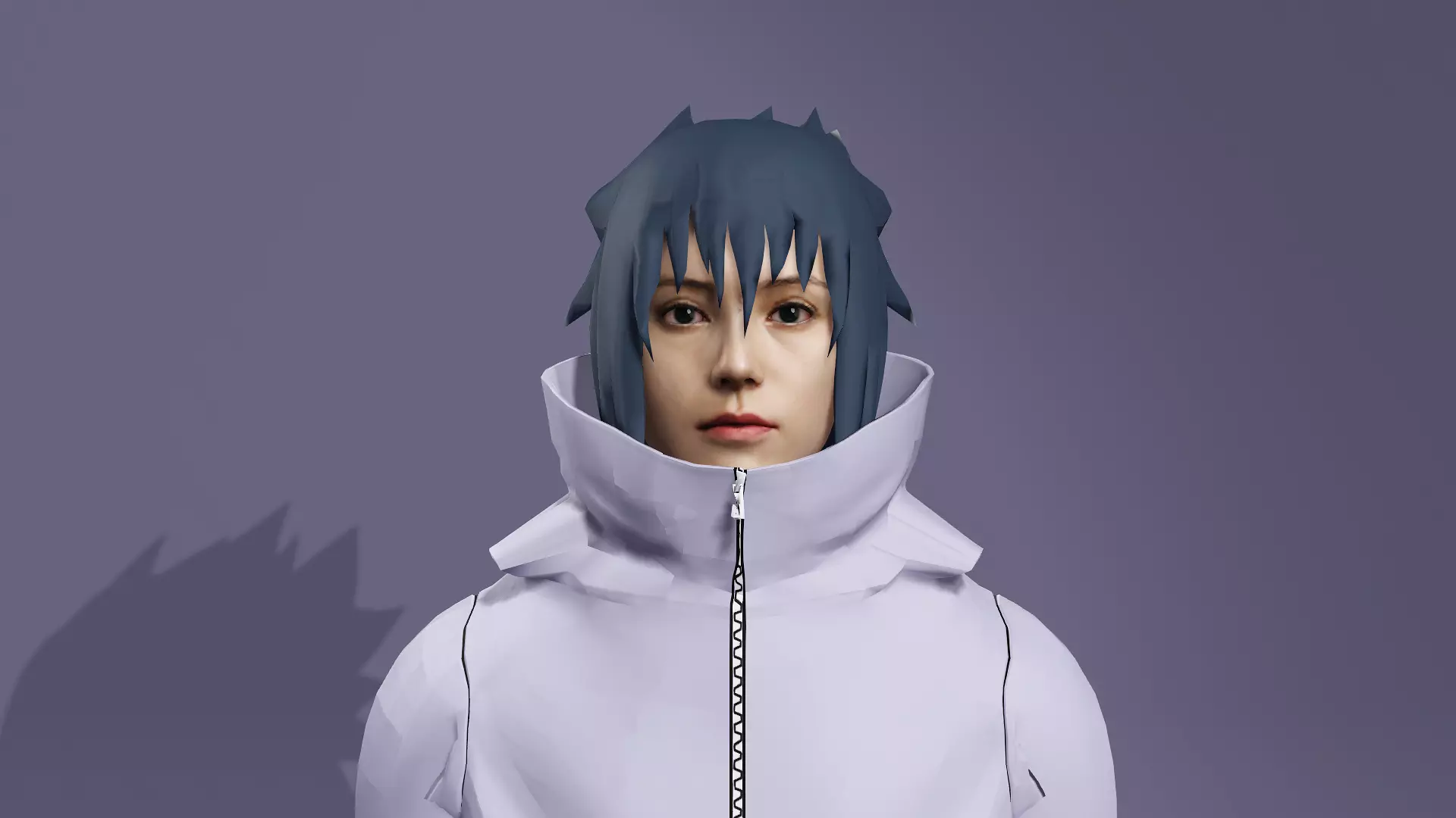 Realistic Handsome Male Ninja Uchiha Sasuke Naruto 3D model_1