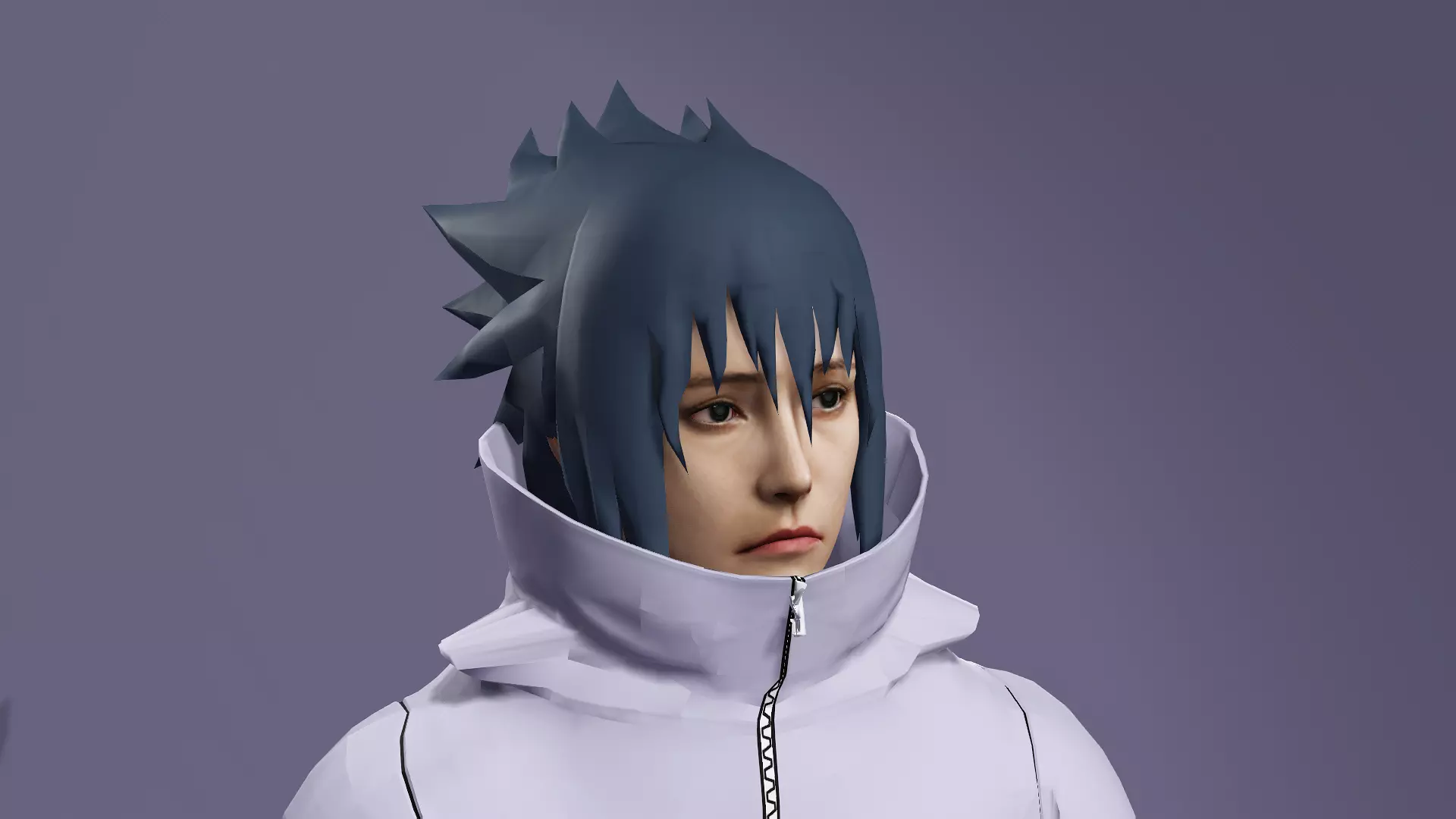 Realistic Handsome Male Ninja Uchiha Sasuke Naruto 3D model_13