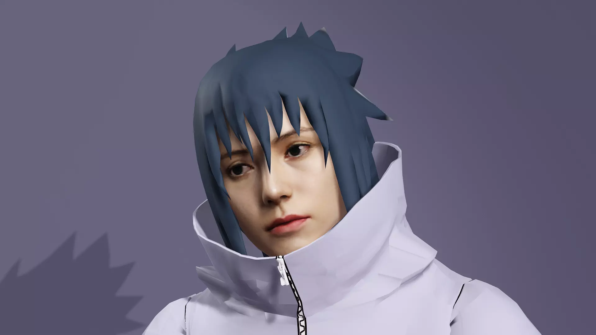 Realistic Handsome Male Ninja Uchiha Sasuke Naruto 3D model_9