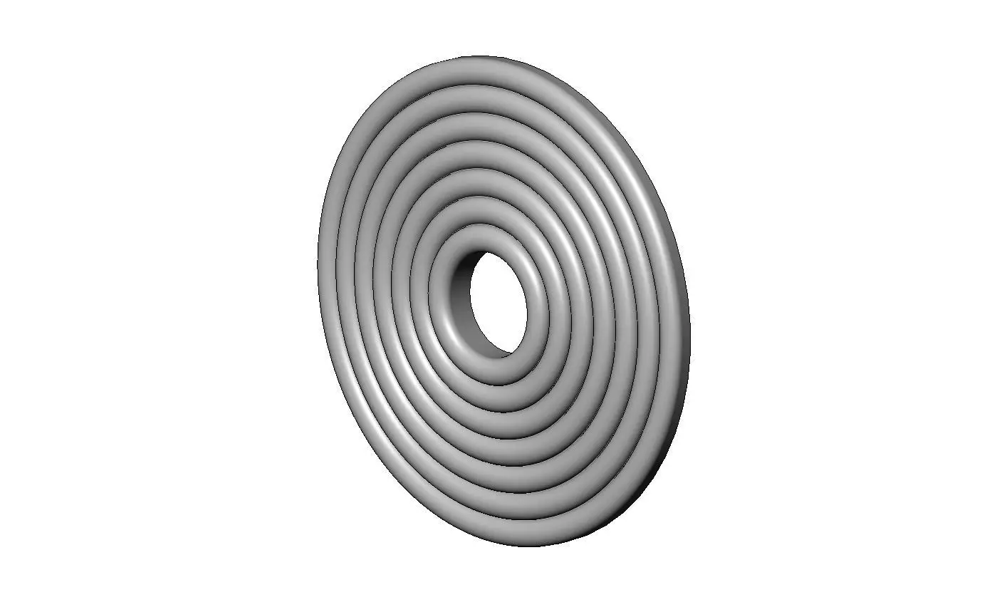 Dome concentric wave ripple modern ceiling rosette and wall art 3D print model