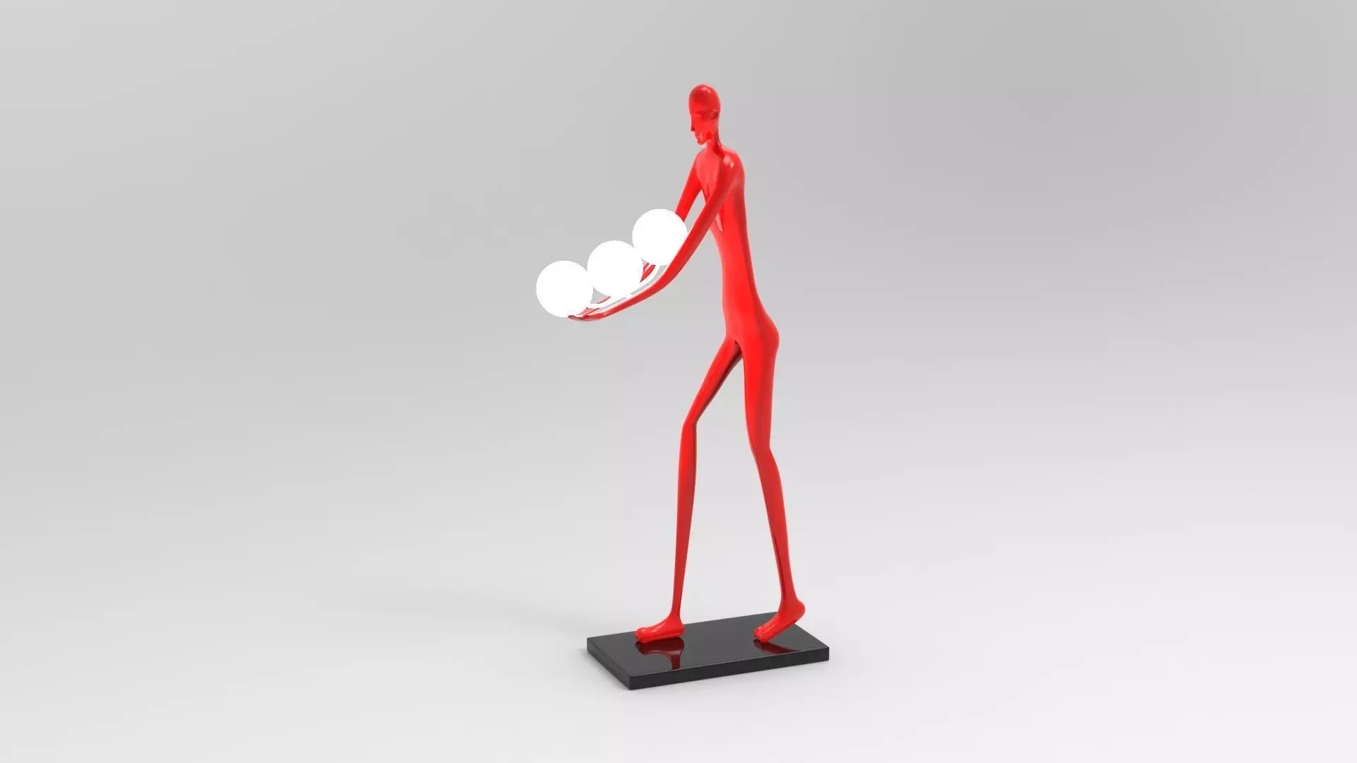 man sculpture lamp 3D print model