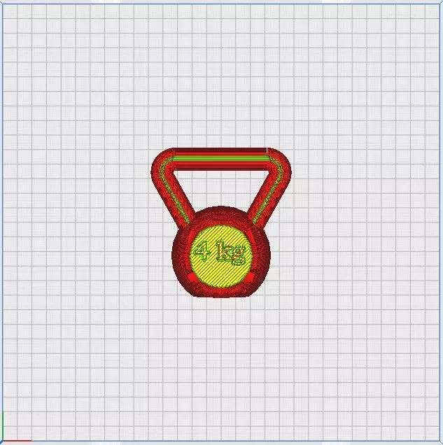 Kettle Bells 4 kg 3D print model_3